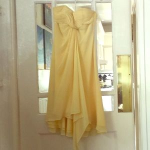 Buttercream David’s Bridal strapless dress size 4